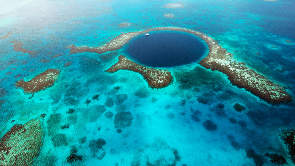 The Great Blue Hole in Belize